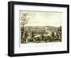 Waukesha, Wisconsin - Panoramic Map-Lantern Press-Framed Art Print