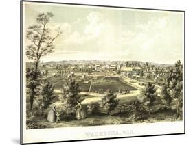 Waukesha, Wisconsin - Panoramic Map-Lantern Press-Mounted Art Print