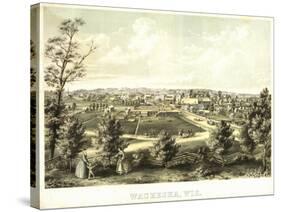 Waukesha, Wisconsin - Panoramic Map-Lantern Press-Stretched Canvas