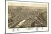 Waukesha, Wisconsin - Panoramic Map-Lantern Press-Mounted Premium Giclee Print