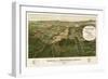 Wauwatosa, Wisconsin - Panoramic Map-Lantern Press-Framed Art Print