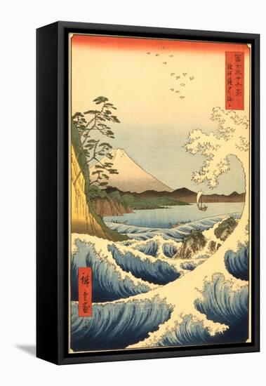 Wave and Fujiama, Japan-null-Framed Stretched Canvas