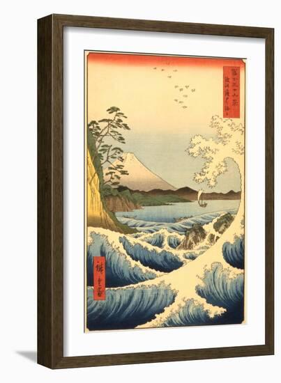 Wave and Fujiama, Japan-null-Framed Art Print