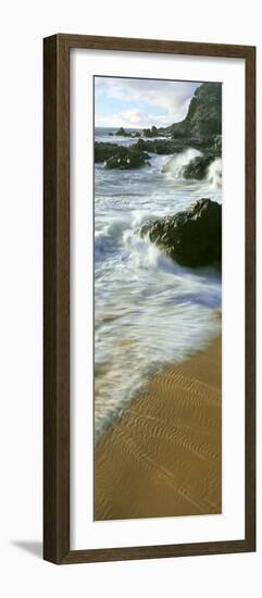 Wave and Sand Patterns on Beach, Cerritos Beach, Baja California Sur, Mexico-null-Framed Photographic Print