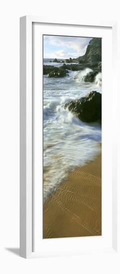 Wave and Sand Patterns on Beach, Cerritos Beach, Baja California Sur, Mexico-null-Framed Photographic Print