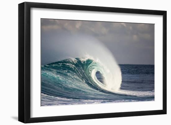 Wave Breaking in Ocean-Jefffarsai-Framed Photographic Print