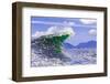 Wave breaking on a shallow reef off of Alaska-Mark A Johnson-Framed Photographic Print