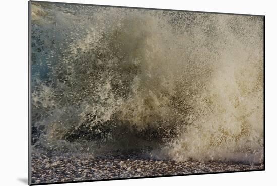 Wave Breaking On Shore, With Yellow-grey Surf-Fay Godwin-Mounted Giclee Print