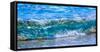 Wave breaking on the beach, Haena, Kauai, Hawaii, USA-Mark A Johnson-Framed Stretched Canvas