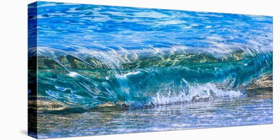 Wave breaking on the beach, Haena, Kauai, Hawaii, USA-Mark A Johnson-Stretched Canvas