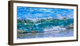 Wave breaking on the beach, Haena, Kauai, Hawaii, USA-Mark A Johnson-Framed Photographic Print