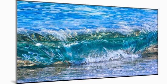 Wave breaking on the beach, Haena, Kauai, Hawaii, USA-Mark A Johnson-Mounted Photographic Print