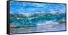 Wave breaking on the beach, Haena, Kauai, Hawaii, USA-Mark A Johnson-Framed Stretched Canvas