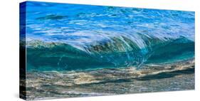 Wave breaking on the beach, Haena, Kauai, Hawaii, USA-Mark A Johnson-Stretched Canvas