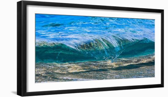 Wave breaking on the beach, Haena, Kauai, Hawaii, USA-Mark A Johnson-Framed Photographic Print