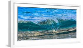 Wave breaking on the beach, Haena, Kauai, Hawaii, USA-Mark A Johnson-Framed Photographic Print