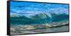 Wave breaking on the beach, Haena, Kauai, Hawaii, USA-Mark A Johnson-Framed Stretched Canvas