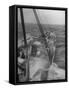 Wave Breaking over Deck of Liner Queen Elizabeth During Severe Storm on North Atlantic Crossing-Alfred Eisenstaedt-Framed Stretched Canvas