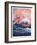 "Wave Breaks over Steamer,"March 21, 1936-Anton Otto Fischer-Framed Giclee Print