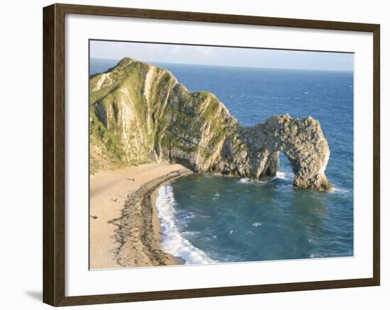 Wave-Cut Arch in Limestone Headland, Durdle Door, Jurassic Heritage Coast, Isle of Purbeck-Tony Waltham-Framed Photographic Print