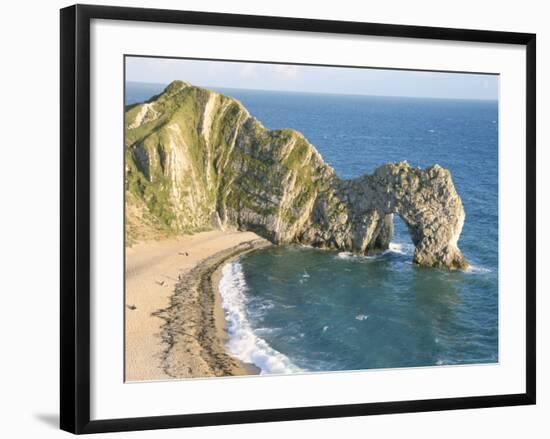 Wave-Cut Arch in Limestone Headland, Durdle Door, Jurassic Heritage Coast, Isle of Purbeck-Tony Waltham-Framed Photographic Print