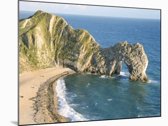 Wave-Cut Arch in Limestone Headland, Durdle Door, Jurassic Heritage Coast, Isle of Purbeck-Tony Waltham-Mounted Photographic Print