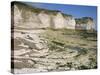 Wave-Cut Platform, and Chalk Cliffs, Flamborough South Landing, Yorkshire, England-Tony Waltham-Stretched Canvas