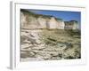 Wave-Cut Platform, and Chalk Cliffs, Flamborough South Landing, Yorkshire, England-Tony Waltham-Framed Photographic Print