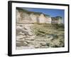 Wave-Cut Platform, and Chalk Cliffs, Flamborough South Landing, Yorkshire, England-Tony Waltham-Framed Photographic Print