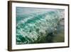 Wave folding over as it breaks in Kailua Bay, Oahu, Hawaii-Mark A Johnson-Framed Photographic Print