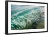 Wave folding over as it breaks in Kailua Bay, Oahu, Hawaii-Mark A Johnson-Framed Photographic Print