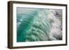 Wave folding over as it breaks in Kailua Bay, Oahu, Hawaii-Mark A Johnson-Framed Photographic Print