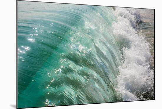 Wave folding over as it breaks in Kailua Bay, Oahu, Hawaii-Mark A Johnson-Mounted Photographic Print