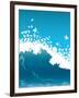 Wave Illustration-mire-Framed Art Print