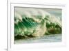 Wave on Wave-Super powerful breaking ocean wave, Kauai, Hawaii-Mark A Johnson-Framed Photographic Print