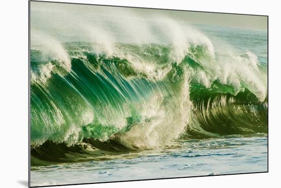 Wave on Wave-Super powerful breaking ocean wave, Kauai, Hawaii-Mark A Johnson-Mounted Photographic Print