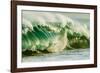 Wave on Wave-Super powerful breaking ocean wave, Kauai, Hawaii-Mark A Johnson-Framed Photographic Print