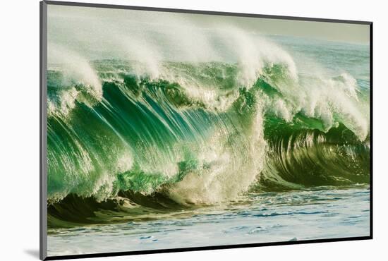 Wave on Wave-Super powerful breaking ocean wave, Kauai, Hawaii-Mark A Johnson-Mounted Photographic Print