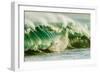 Wave on Wave-Super powerful breaking ocean wave, Kauai, Hawaii-Mark A Johnson-Framed Photographic Print