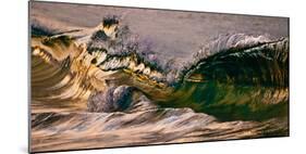 Wave Warp-Wave breaking on the beach, Kirra, Queensland, Australia-Mark A Johnson-Mounted Photographic Print