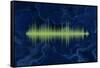 Waveform On The Sea Themed Background-Swill Klitch-Framed Stretched Canvas