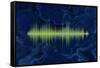 Waveform On The Sea Themed Background-Swill Klitch-Framed Stretched Canvas