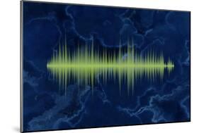 Waveform On The Sea Themed Background-Swill Klitch-Mounted Art Print