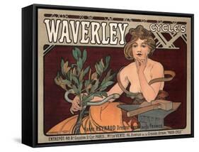 Waverley Cycles, 1896-Alphonse Mucha-Framed Stretched Canvas