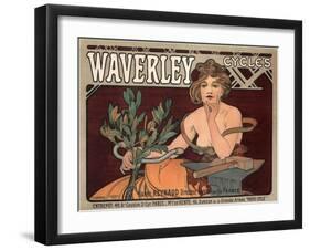 Waverley Cycles, 1896-Alphonse Mucha-Framed Giclee Print