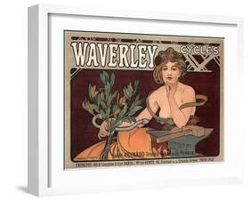 Waverley Cycles, 1896-Alphonse Mucha-Framed Giclee Print