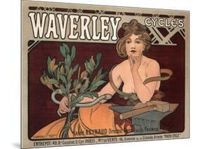 Waverley Cycles, 1896-Alphonse Mucha-Mounted Giclee Print