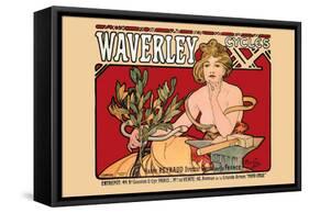 Waverley Cycles-Alphonse Mucha-Framed Stretched Canvas