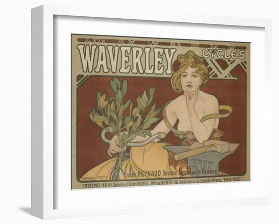 Waverly Cycles Advertising Poster-David Pollack-Framed Giclee Print