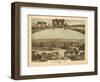 Waverly, New York - Panoramic Map-Lantern Press-Framed Art Print